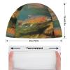 Brook Trout Fly Fishing Swim Cap for Men Women Short/Long Hair Swimming Cap Comfortable Bathing Cap Swimming Hat view 2