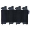 IDOGEAR Quadruple Pistol Mag Pouches 9mm Magazines Organizer Elastic Hook and Loop Insert Separate Magazine Pouch (Black) view 3