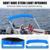 3Bow Bimini Top Storage Boot Cover with Light Hole Bimini Cover Boot Waterproof 900D Marine Grade Pontoon Bimini Top Replacement Boot,6'L 61"-66" W Blue view 2