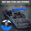 3Bow Bimini Top Storage Boot Cover with Light Hole Bimini Cover Boot Waterproof 900D Marine Grade Pontoon Bimini Top Replacement Boot,6'L 61"-66" W Blue view 3