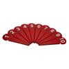 Amber Fight Gear Durable Discus & Shot Put Markers, Set of 10 Track and Field Equipment with Spiked Tips, High Visibility, Heavy-Duty Metal Build for Training & Competition, 7 x 2.5 Inches (Red) view 1