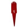 Amber Fight Gear Durable Discus & Shot Put Markers, Set of 10 Track and Field Equipment with Spiked Tips, High Visibility, Heavy-Duty Metal Build for Training & Competition, 7 x 2.5 Inches (Red) view 3