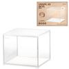 Rolife Acrylic Display Case Dust Cover for Collectibles, Stackable Showcase Dustproof Protection with White Base with Door for Shoes,Books,Toys,Collectibles Memorabilia Figurines(11.3''x9.6''x9.3'') view 1