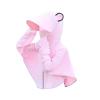 Kids Long Sleeve Sun Protective Coat Outdoor Anti- Ice Silk Breathable Big Hat Brim Zip Outdoor (Pink, 7-9 Years) view 1