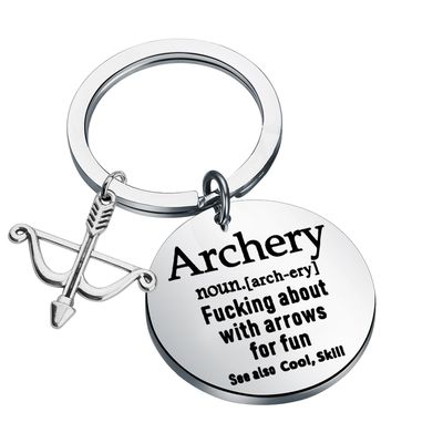 OKEYCH Archery Appreciation Gift Archery Definition Keychain Archer Jewelry Bow Archery Lover Gift (Archery Definition K)