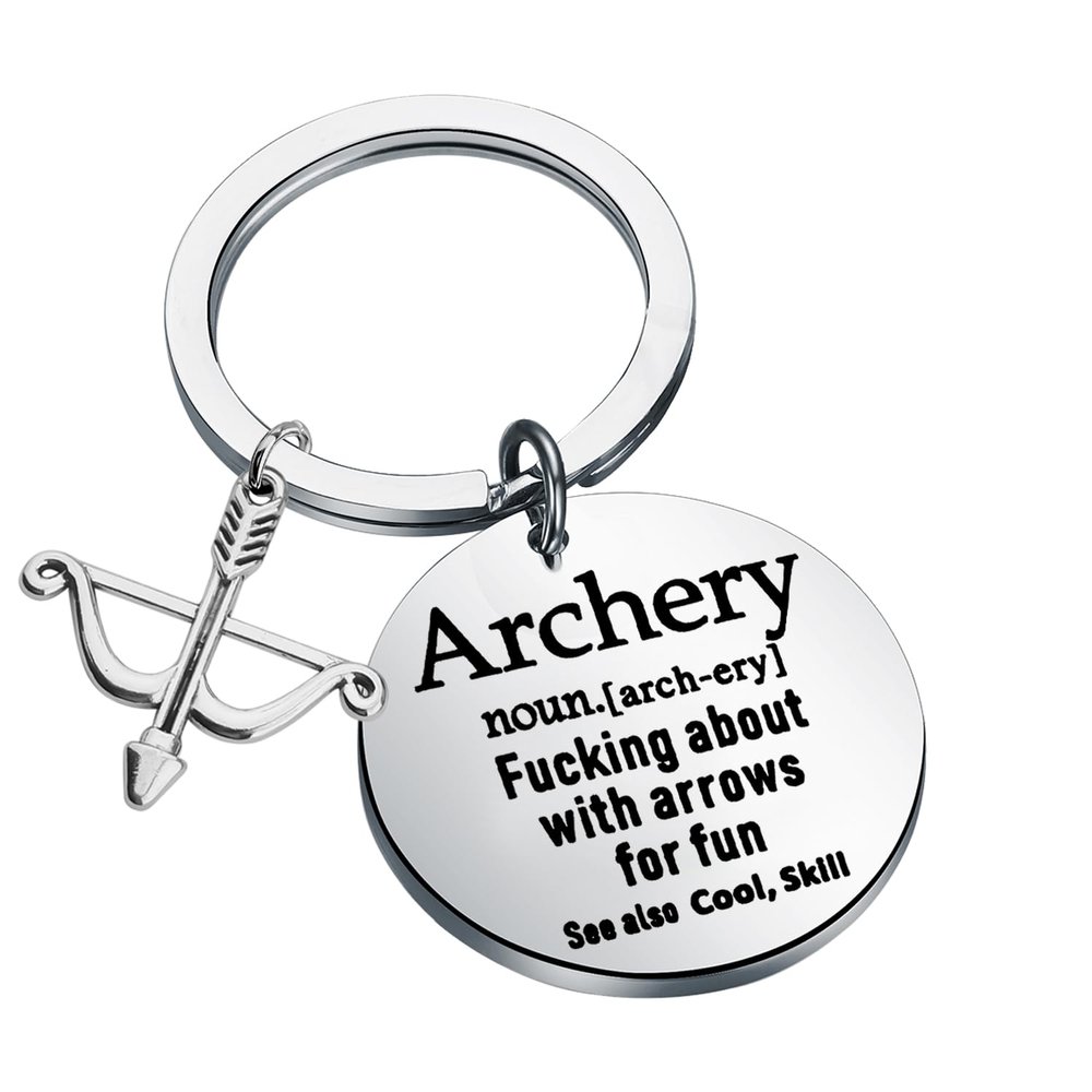OKEYCH Archery Appreciation Gift Archery Definition Keychain Archer Jewelry Bow Archery Lover Gift (Archery Definition K)