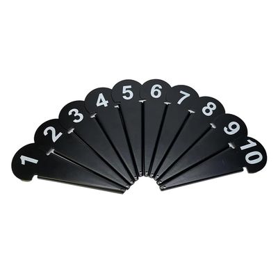 Amber Fight Gear Durable Discus & Shot Put Markers, Set of 10 Track and Field Equipment with Spiked Tips, High Visibility, Heavy-Duty Metal Build for Training & Competition, 7 x 2.5 Inches (Black)