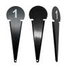 Amber Fight Gear Durable Discus & Shot Put Markers, Set of 10 Track and Field Equipment with Spiked Tips, High Visibility, Heavy-Duty Metal Build for Training & Competition, 7 x 2.5 Inches (Black) view 2