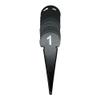 Amber Fight Gear Durable Discus & Shot Put Markers, Set of 10 Track and Field Equipment with Spiked Tips, High Visibility, Heavy-Duty Metal Build for Training & Competition, 7 x 2.5 Inches (Black) view 3