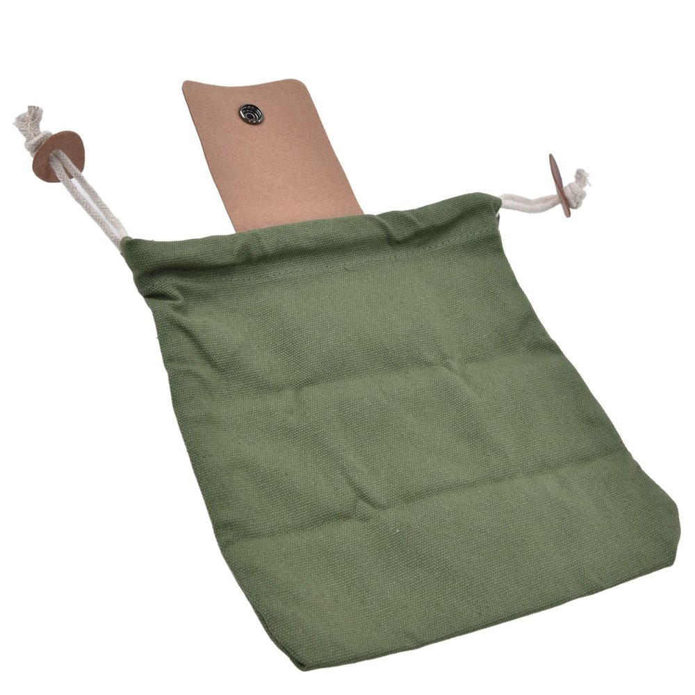Foraging Bag Foldable Lightweight Leather Canvas Pu Leather Canvas Bag Nature Explorer Suitable for All Kinds of Outdoor Activities Such As Camping Beach Hiking