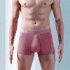 xoxingysm Mens Boxer Organic Latex Support Pouch Trunks Comfortable Breathable Crotch Seamless Flat Angle Underwear Underpant view 2
