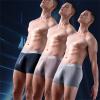 xoxingysm Mens Boxer Organic Latex Support Pouch Trunks Comfortable Breathable Crotch Seamless Flat Angle Underwear Underpant view 3