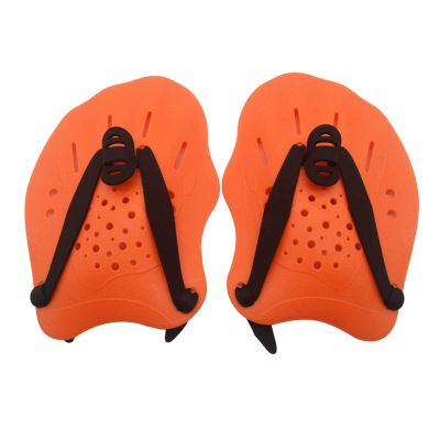 Yuecoom Hand Paddle,Swim Paddles Hand,Swim Training Hand Paddles, Swimming Hand Paddles for Women and Men,Swimming Assistant Hand Fins for Teenagers Beginner,Sturdy Anti Slip(Orange)
