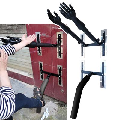 EXCLURA Wing Chun Dummy Trainer with Spring, Traditional Wing Chun Training Equipment, Wall Mount Chinese Kong Fu Martial Arts Dummy for Wall(Color:Double arms+Leg)