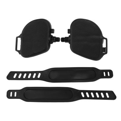 1Pair Exercise Bike Pedals, Bike Pedal Straps Slip Resistant Pedal for Peloton Bike, Spin Cycling Bike, Indoor Exercycle Bike (9/16in Thread)