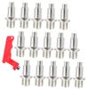 NineFit Basics Golf Spikes Set Replacement Golf Shoes Spikes for Track Outdoor Spikes with Tool Mini Shoe Spikes for Baseball Shoes view 1