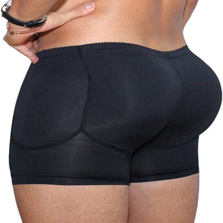 ALEPXS Men 4pcs Pads Enhancers Fake Ass Butt Lifter Shapers Control Panties Padded Underwear Shape your perfect Sexy hips,Black,XL(Color:black,Size:3XL)
