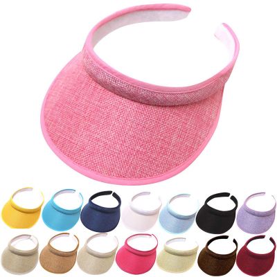 NineFit Basics Sun Sports Visor Hat Cloth Covered Slip on Visor Cotton Womens Visor Cap Tennis Visor for Women Men Sun Visor (Navy, One Size)