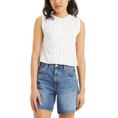 Levi's Women's Lorelai Sleeveless Button Down, (New) Anthea Floral Bright White, XX-Large