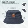 Coat of arms of Kongo Denim Bucket Hat Adult Unisex Fishing Sun Hat Navy Blue view 4