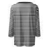 3/4 Length Sleeve Womens Tops Striped Casual Crew Neck T Shirts Loose Fit Color Block Business Dressy Blouses Summer Tops for Women 2025 Striped Tshirt Women Women's T-Shirts, Black, X-Large view 3