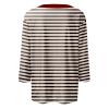 3/4 Length Sleeve Womens Tops Striped Casual Crew Neck T Shirts Loose Fit Color Block Business Dressy Blouses Summer Tops for Women 2025 Striped Tshirt Women Women's T-Shirts, Brown, XX-Large view 4