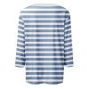 3/4 Length Sleeve Womens Tops Striped Casual Crew Neck T Shirts Loose Fit Color Block Business Dressy Blouses Summer Tops for Women 2025 Striped Tshirt Women Women's T-Shirts, Sky Blue, Large view 4