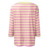 3/4 Length Sleeve Womens Tops Striped Casual Crew Neck T Shirts Loose Fit Color Block Business Dressy Blouses Summer Tops for Women 2025 Striped Tshirt Women Women's T-Shirts, Light Pink, Large view 4