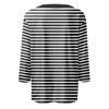 3/4 Length Sleeve Womens Tops Striped Casual Crew Neck T Shirts Loose Fit Color Block Business Dressy Blouses Summer Tops for Women 2025 Striped Tshirt Women Women's T-Shirts, Black, XX-Large view 3