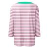 3/4 Length Sleeve Womens Tops Striped Casual Crew Neck T Shirts Loose Fit Color Block Business Dressy Blouses Summer Tops for Women 2025 Striped Tshirt Women Women's T-Shirts, Pink, 3X-Large view 4
