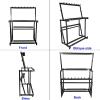 Racket storage rack,Tennis Racket Storage Rack, Badminton Racket Display Rack, Black 2-Tier Training Equipment Organizers Holder Organize Your Sports Racket Items Together and Will Save a Lot Of Space view 2
