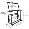 Racket storage rack,Tennis Racket Storage Rack, Badminton Racket Display Rack, Black 2-Tier Training Equipment Organizers Holder Organize Your Sports Racket Items Together and Will Save a Lot Of Space view 3