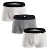 ALEPXS Safety Certification Men's Modal Elasticity Underwear Trunks Breathable Boxer Briefs for Men, Youth, Solid Color, 3 Pack(Combination a,Medium) view 1