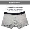 ALEPXS Safety Certification Men's Modal Elasticity Underwear Trunks Breathable Boxer Briefs for Men, Youth, Solid Color, 3 Pack(Combination a,Medium) view 2