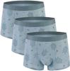 ALEPXS Safety Certification Men's Regular Leg Modal Boxer Briefs Elasticity Underwear Seamless Breathable 3 Pack(Color:Light Blue,Size:3XL-3XLarge) view 1
