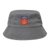 Coat of Arms of Murmansk oblast Denim Bucket Hat Adult Unisex Fishing Sun Hat Gray view 1