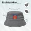 Coat of Arms of Murmansk oblast Denim Bucket Hat Adult Unisex Fishing Sun Hat Gray view 4