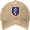 LXPDEART 8th Infantry Division Unisex Adult Denim Hats Cowboy Hat Dad Hat Driver Cap Hip Hop Hats view 2