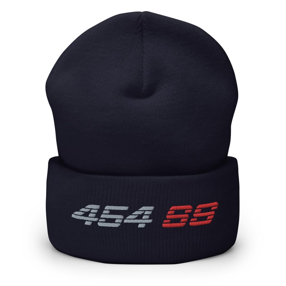 1990s Chevy 1500 454 SS Big Block Truck Bed Emblem Beanie for Classic American Pickup Trucks Owners Navy
