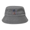 Angel of Death with Dagger in Hand Denim Bucket Hat Adult Unisex Fishing Sun Hat Gray view 1