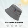Angel of Death with Dagger in Hand Denim Bucket Hat Adult Unisex Fishing Sun Hat Gray view 3