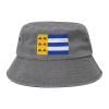 Bierum vlag Denim Bucket Hat Adult Unisex Fishing Sun Hat Gray view 1