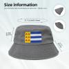Bierum vlag Denim Bucket Hat Adult Unisex Fishing Sun Hat Gray view 4