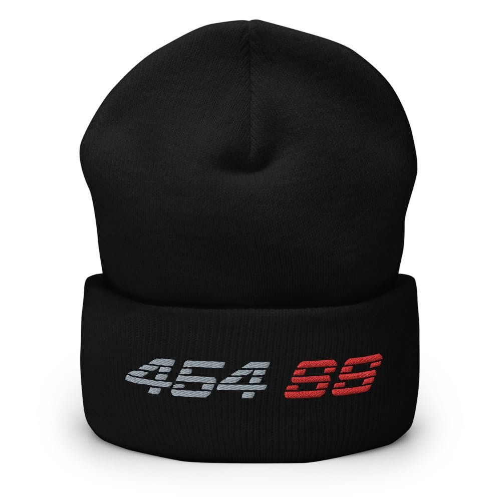 1990s Chevy 1500 454 SS Big Block Truck Bed Emblem Beanie for Classic American Pickup Trucks Owners Black