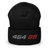 1990s Chevy 1500 454 SS Big Block Truck Bed Emblem Beanie for Classic American Pickup Trucks Owners Black view 1