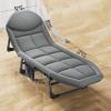 ZTGL A,200x64cm, Camping Cot for Adults, Lounge Chair Outdoor, Folding Layout Tanning Lounger, Portable Sleeping Bed, Oversized Padded Chaise Lounge with Cushion view 2