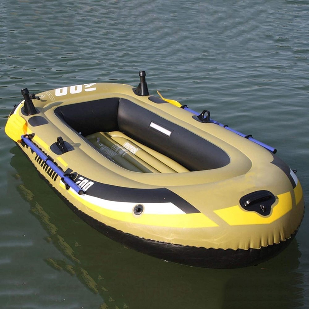 CukUJH Inflatable Kayak Inflatable Boat with Oars PVC Heavy Duty 3 Person Inflatable Raft Dinghy Fishing Boat Support Up to 250 KG