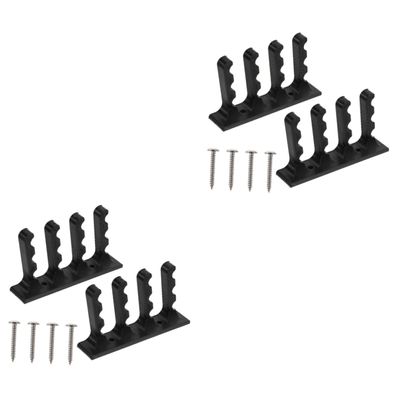 SUPVOX 4pcs Arrow Wall Hanger Bracket Sturdy Decorative Holder Rack Screws Easy to Install for Living Room Bedroom and Displays Black