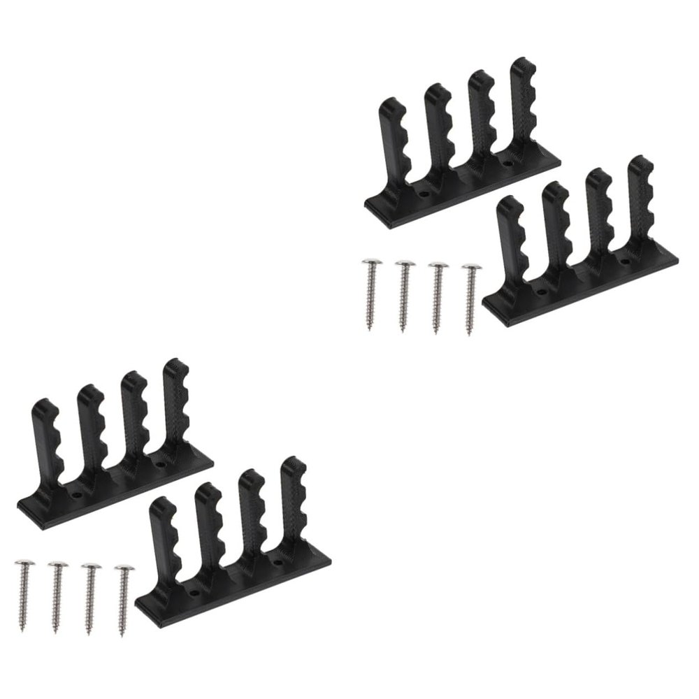 SUPVOX 4pcs Arrow Wall Hanger Bracket Sturdy Decorative Holder Rack Screws Easy to Install for Living Room Bedroom and Displays Black