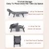 ZTGL A,180x60cm, Camping Cot for Adults, Lounge Chair Outdoor, Folding Layout Tanning Lounger, Portable Sleeping Bed, Oversized Padded Chaise Lounge with Cushion view 4